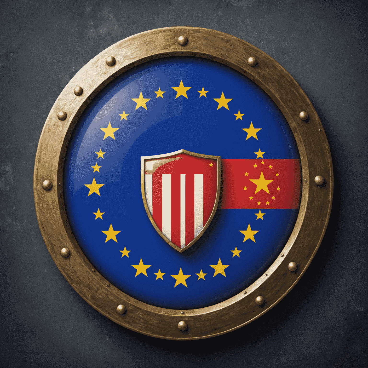 A shield with the EU flag protecting personal data, representing GDPR compliance